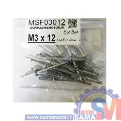 میخ پرچ M3*12 بسته 20 عددی