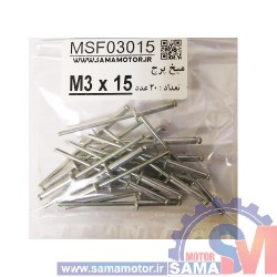 میخ پرچ M3*15 بسته 20 عددی