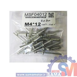 میخ پرچ M4*12 بسته 20 عددی