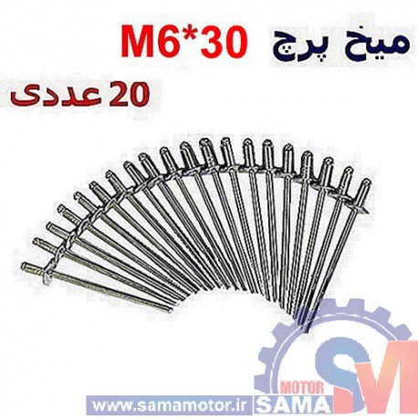 میخ پرچ M4*12 بسته 20 عددی