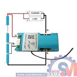 ماژول مدیریت و کنترل باتری لیتیومی 13 سل 80 آمپر BMS 13S-80A