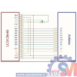 نمایشگر ال سی دی گرافیکی 128*64 بک لایت آبی LCD