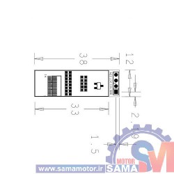 ماژول نمایشگر OLED سفید و آبی 0.91 اینچ دارای ارتباط I2C