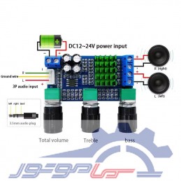 ماژول آمپلی فایر دیجیتال دو کاناله XH-M567 80W با تراشه TPA3116D2