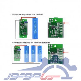 ماژول بارگراف نمایشگر میزان شارژ باتری لیتیومی 1 تا 8 سل قابل تنظیم