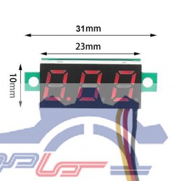 ماژول ولت متر 0 تا 30 ولت 0.28 اینچ سه سیم رنگ قرمز