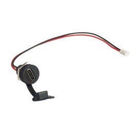 کانکتور مادگی Type-c پنلی 2 پین سیم دار پیچی ضد آب دارای درپوش
