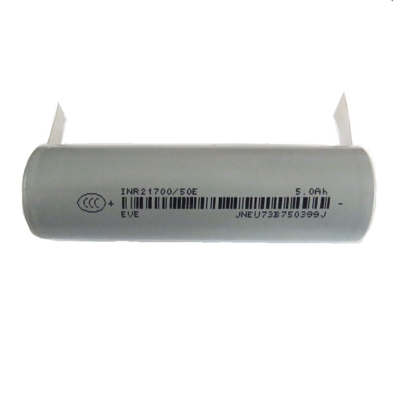 باتری لیتیوم 21700-5000mA دارای نیکل U جوش داده