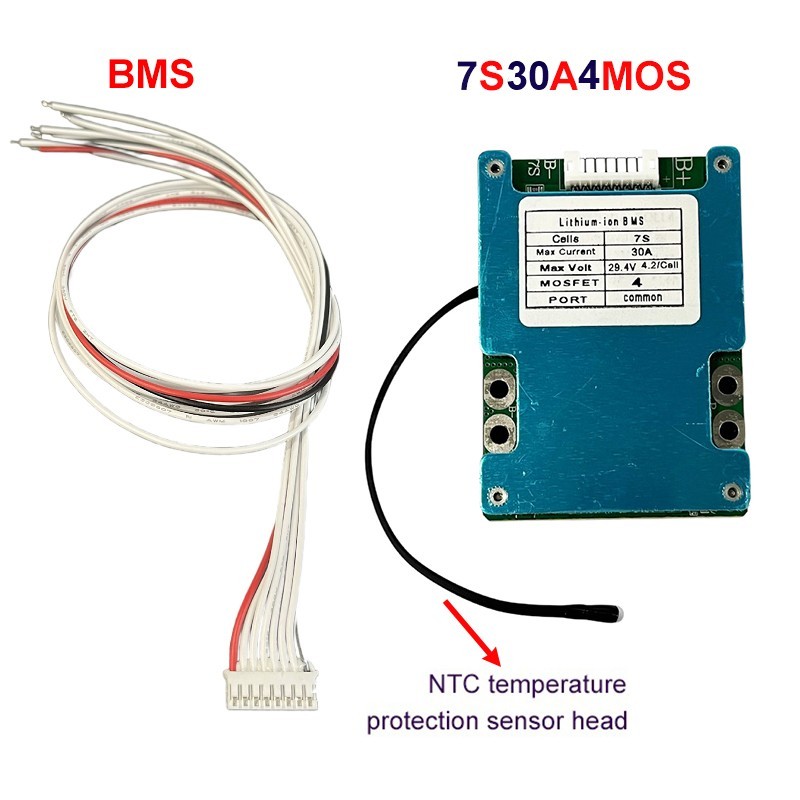 ماژول مدیریت و کنترل باتری لیتیومی 7 سل 30 آمپر BMS 7S-30A