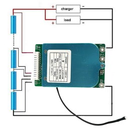 ماژول مدیریت و کنترل باتری لیتیومی 13 سل 30 آمپر BMS 13S-30A