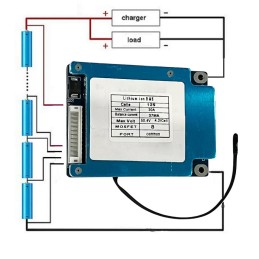 ماژول محافظ شارژ باتری لیتیوم فسفات 12 سل 30 آمپر