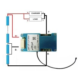 ماژول مدیریت و کنترل باتری لیتیوم فسفات 6 سل 25 آمپر BMS 6S-25A