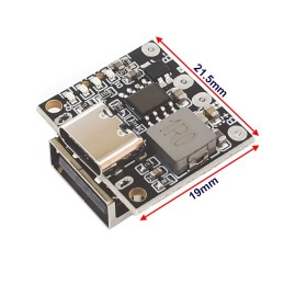 ماژول شارژ باتری لیتیومی 18650 با ولتاژ 3.7 تا 4.2 ولت دارای پورت USB و Type-C
