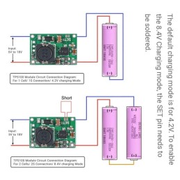 ماژول شارژر باتری لیتیوم TP5100 پشتیبانی از 4.2V و 8.4V جریان 2 آمپر