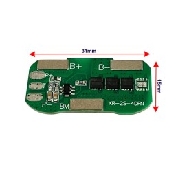 ماژول محافظ شارژ باتری لیتیومی 2 سل 15 آمپر BMS 2S 15A