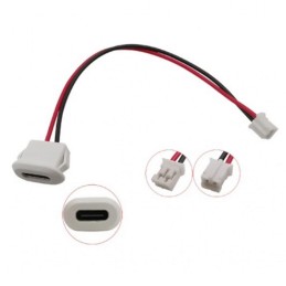 کانکتور مادگی Type-c پنلی 2 پین سیم دار ضد آب بیضی