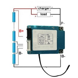 ماژول مدیریت و کنترل باتری لیتیومی 16 سل 30 آمپر BMS 16S-30A