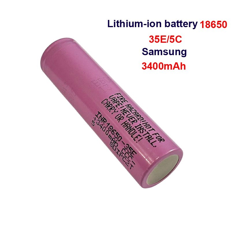 باتری لیتیوم یون 18650 سامسونگ 3400 میلی آمپر 5C مدل INR18650-35E باتری لیتیوم یون 18650 سامسونگ 3400 میلی آمپر 5C مدل INR18650-35E