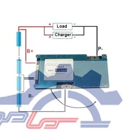 ماژول مدیریت و کنترل باتری لیتیوم فسفات 12 سل 50 آمپر BMS 12S-50A