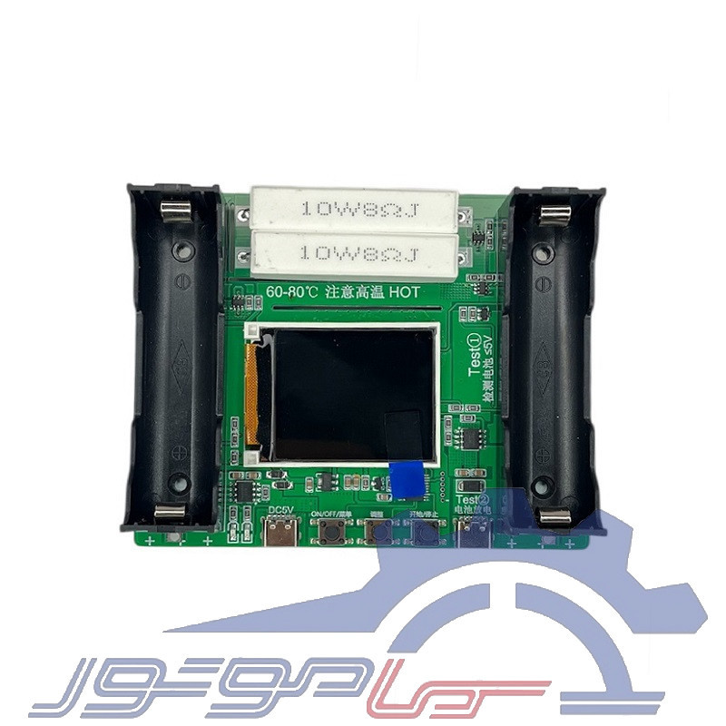 تستر ظرفیت، ولتاژ و توان باتری لیتیوم یون 18650 مدل HX0598A نمایشگر رنگی