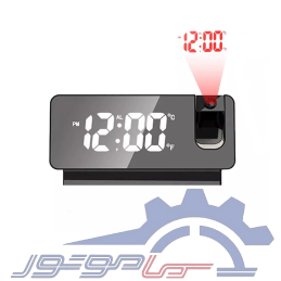 ساعت رومیزی مشکی پروژکتور دار