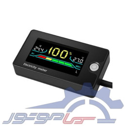 نمایشگر ولتاژ و درصد شارژ باتری DC 8-100V با نمایش دما و آلارم دارای براکت و پایه