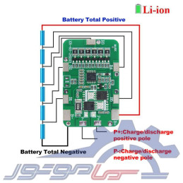 ماژول BMS لیتیوم یون 6 سل