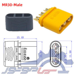 کانکتور قدرت MR30 آماس (AMASS) سه پین نری و مادگی ( یک جفت)