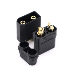کانکتور قدرت XT90E آماس (AMASS) دو پین مشکی نری و مادگی (یک جفت)