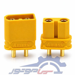کانکتور قدرت XT30UD آماس (AMASS) دو پین نری و مادگی (یک جفت)