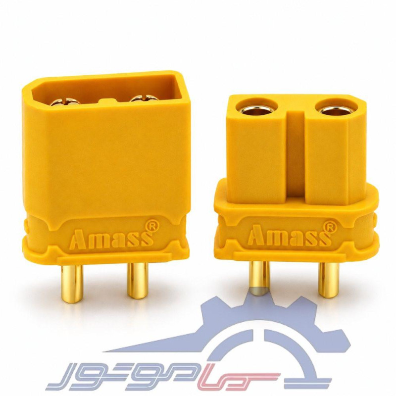 کانکتور قدرت XT30UD آماس (AMASS) دو پین نری و مادگی (یک جفت)