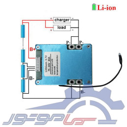 ماژول محافظ شارژ باتری لیتیوم یون 7 سل 30 آمپر