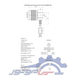 کانکتور N نری زاویه‌دار ۹۰ درجه پرسی مدل N-C-JW-3
