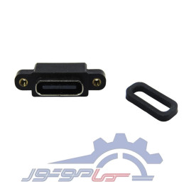 کانکتور مادگی Type-c ضدآب 2 پین دارای پایه اتصال پیچی