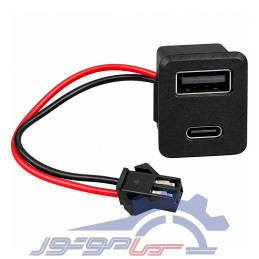 کانکتور مادگی دو پورت USB | Type-c پنلی سیم دار 2 پین ضد آب