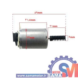 موتور دی سی انکودر دار 12 ولت 1500 دور با شفت مارپیچ