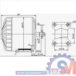 موتور دیسی 350 وات 24 ولت  2750 دور HK MOTOR